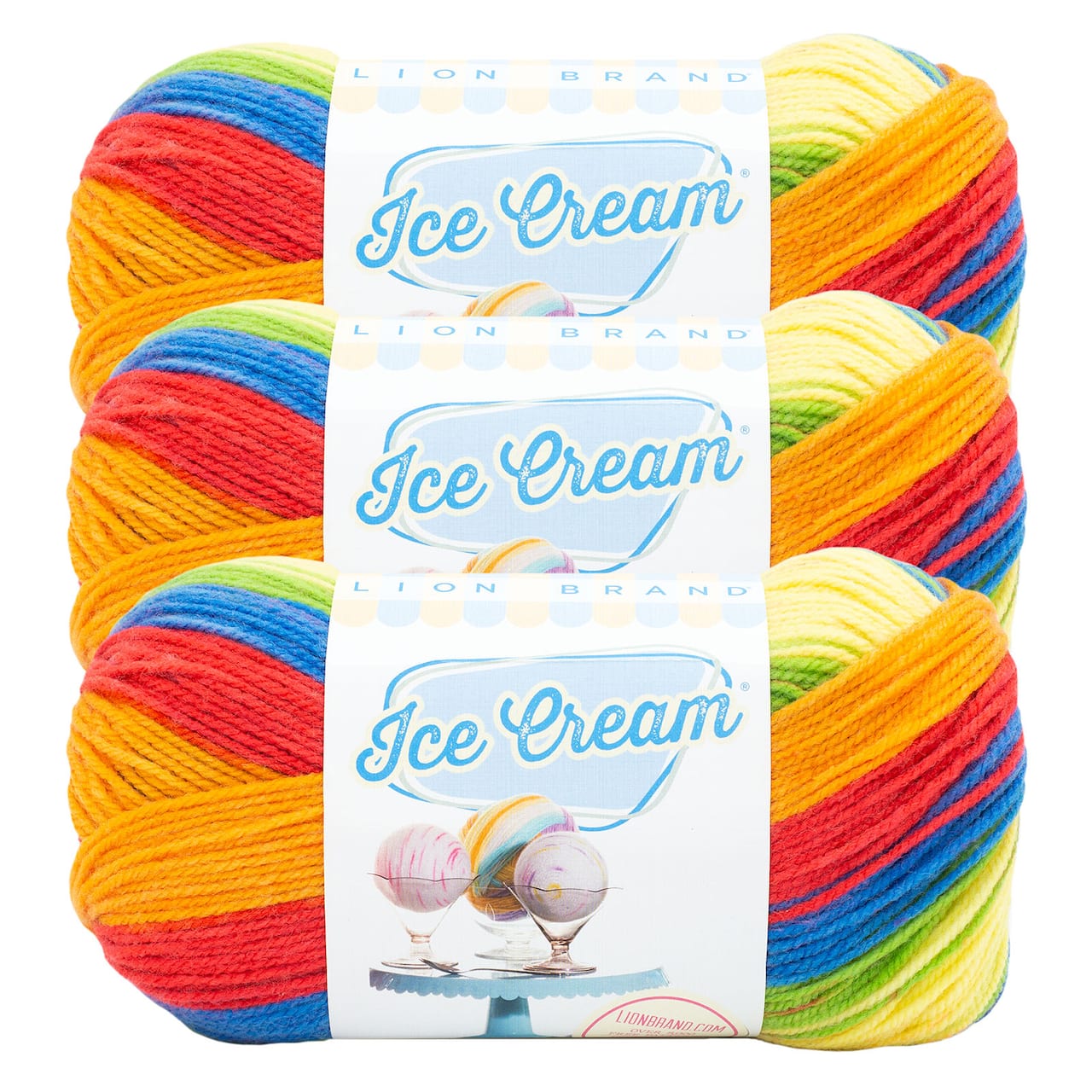 3 Pack Lion Brand® Ice Cream® Yarn